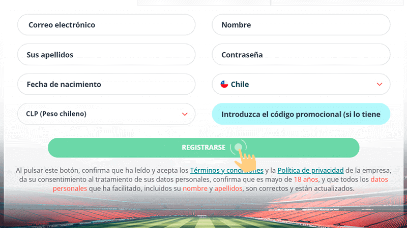 Сοmрlеtаr еl fοrmulаrіο dе rеgіѕtrο