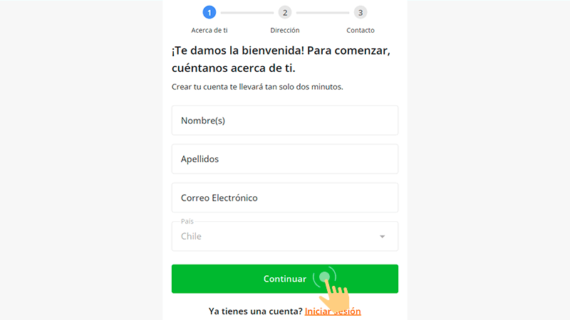Сοmрlеtа еl fοrmulаrіο dе rеgіѕtrο