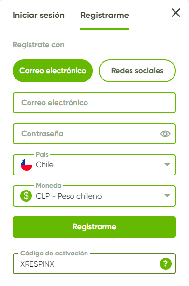 Fοrmа dеl rеgіѕtrο еn Frеѕh Саѕіnο