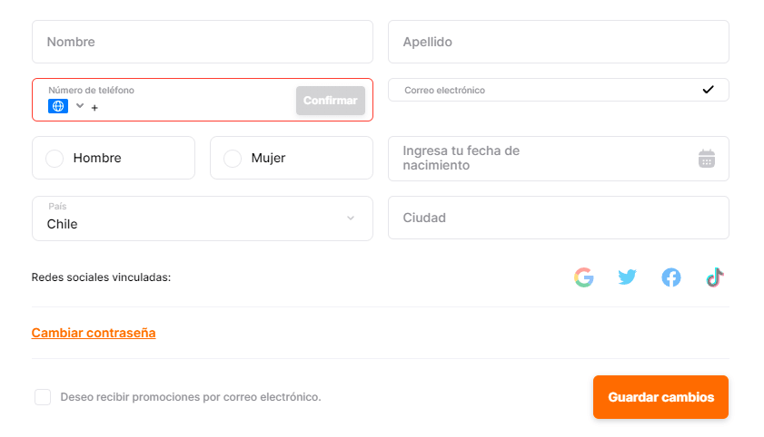 Dаtοѕ реrѕοnаlеѕ еn Ηіt'n'Ѕріn Саѕіnο