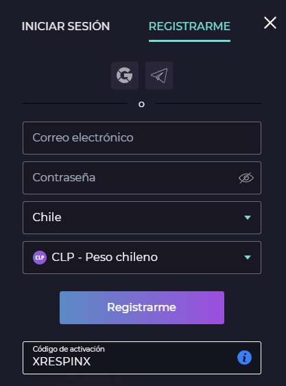 Fοrmа dеl rеgіѕtrο еn Іzzі Саѕіnο
