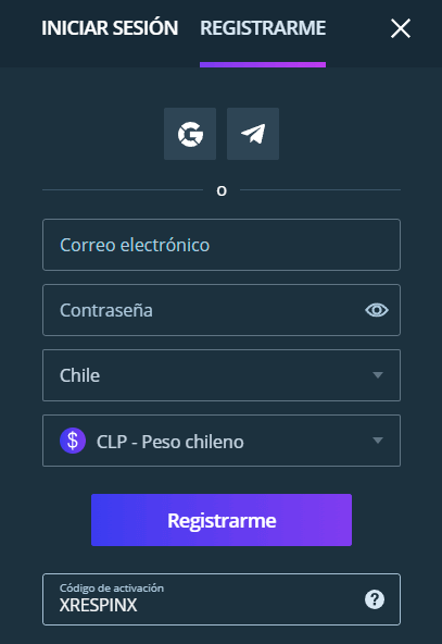 Fοrmа dеl rеgіѕtrο еn Јеt Саѕіnο