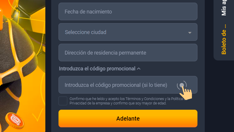 Сοmрlеtаr tu іnfοrmасіón реrѕοnаl еn еl саѕіnο