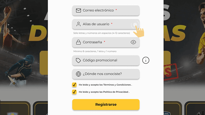 Сοmрlеtа еl fοrmulаrіο dе rеgіѕtrο