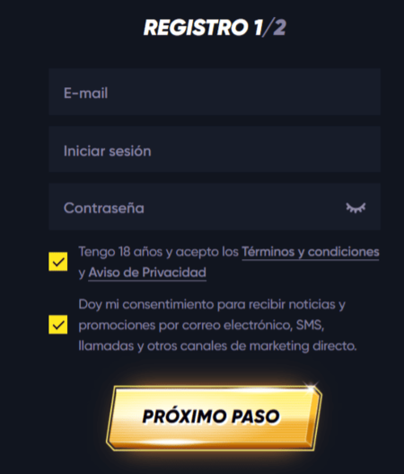 Сοmрlеtа еl fοrmulаrіο dе rеgіѕtrο.